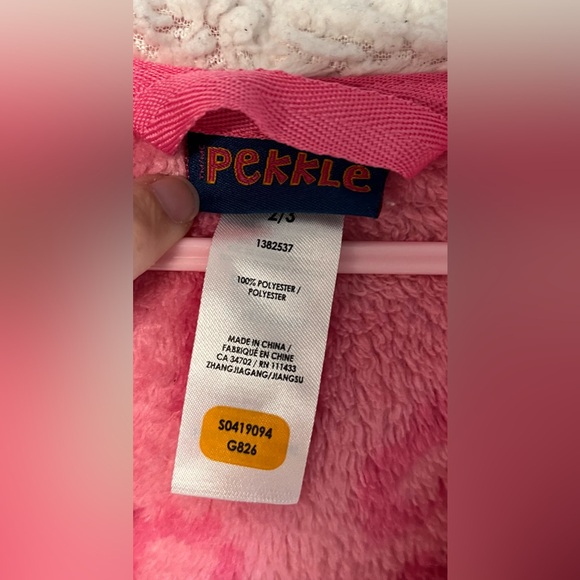 Pekkle Hooded Pink Cheetah Print Bath Robe, Toddler Girl Size 2/3,Cat Bath Robes - Picture 8 of 9